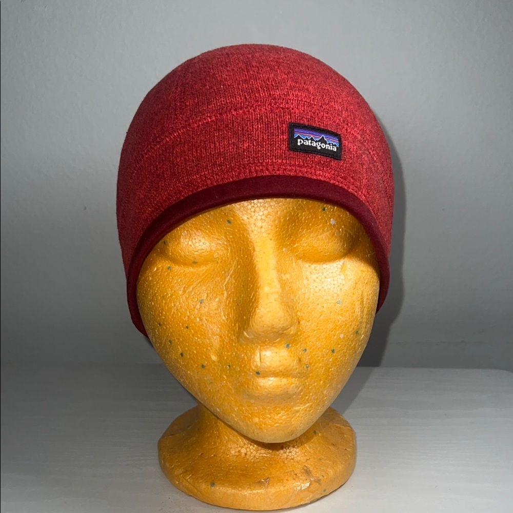 Patagonia Better Sweater Beanie Skull Cap Hat Heather Red Size M